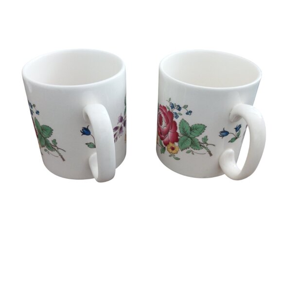 Spode Marlborough Sprays Mug Bundle Set of 4 Like New Cream with Floral Design - Picture 10 of 14